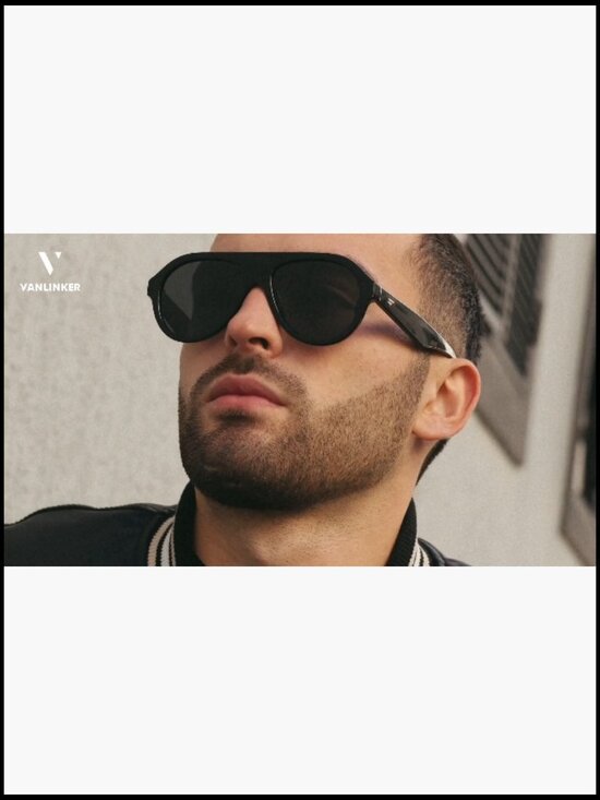 Retro Aviator Polarized Sunglasses Plastic Frame UV Protection